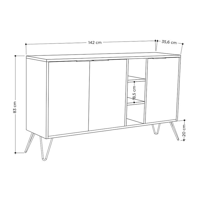 Hanah Home Clara - Consola Blanca